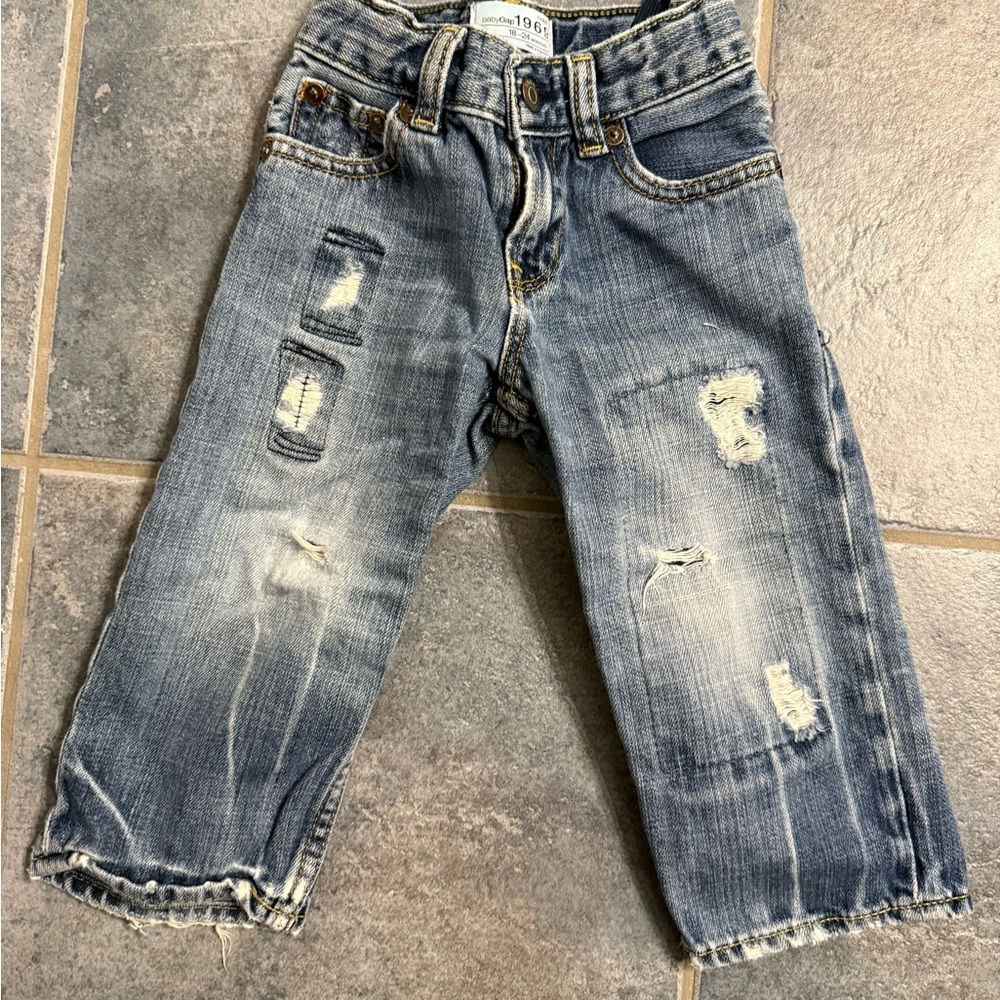 GAP Kids Classic Blue Ripped Jeans
